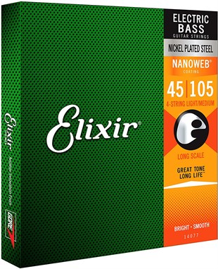 Elixir 045-105 Nanoweb Bas Gitar Teli